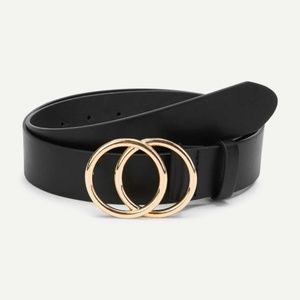 Double circle buckle belt